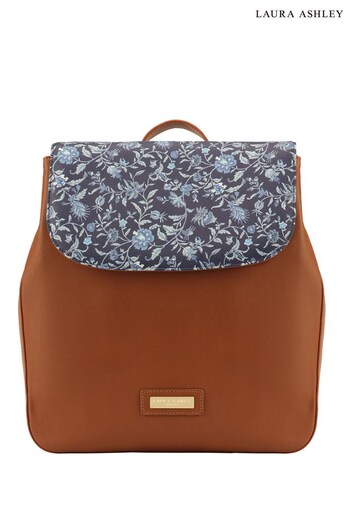 Laura Ashley Brown Medium Floral Bicolor Backpack (K73280) | £112
