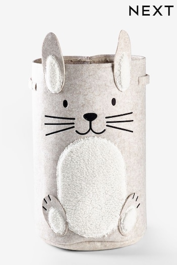 Rabbit Grey Felt Character Bag Laundry Basket (K73299) | £22