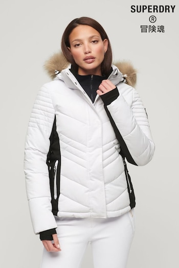 Superdry White Ski Luxe Puffer Jacket (K73312) | £250
