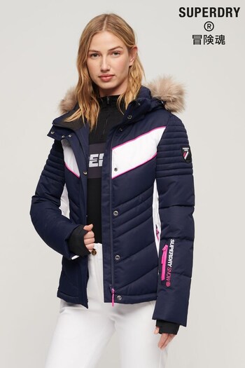 Superdry Blue Ski Luxe Puffer Jacket (K73332) | £250