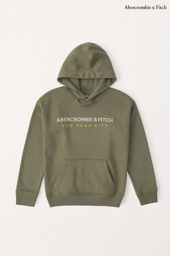 Abercrombie & Fitch Green Logo Hoodie (K73405) | £39