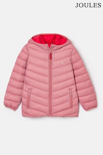 Joules Girls' Kinnaird Light Pink Showerproof Padded Coat (K73429) | £29 - £32