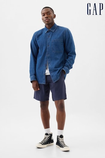 Gap Navy Blue 9" Chino Shorts cotton-modal (K73452) | £30
