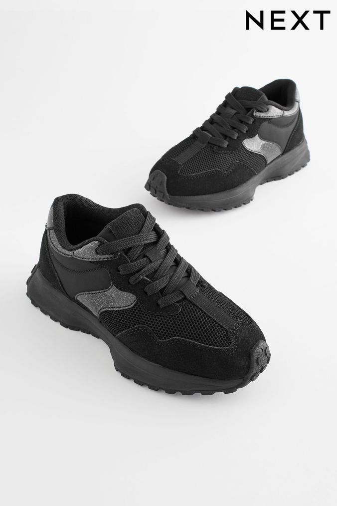 Next girls black trainers store