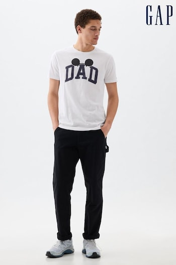 Gap White Disney Dad Graphic Short Sleeve T-Shirt (K73480) | £14