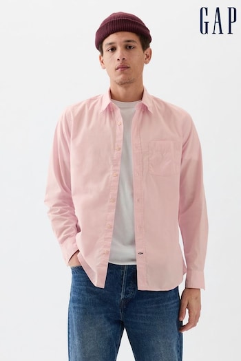 Gap Pink Stretch Poplin Shirt in Standard Fit (K73504) | £30