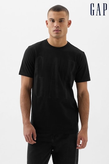 Gap Black Everyday Soft Short Sleeve Crew Neck Logo T-Shirt (K73535) | £14