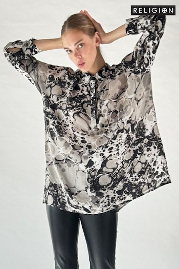 Religion Natural Oversized Constellation Tunic Top (K73558) | £85