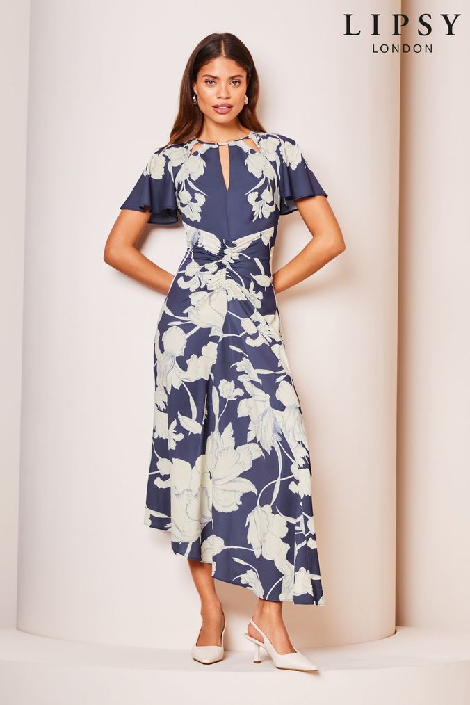 Lipsy maya clearance print bardot dress