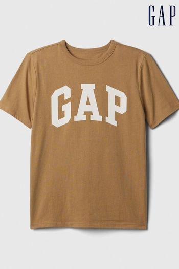 Gap Brown Crew Neck Logo Short Sleeve T-Shirt (K73634) | £10