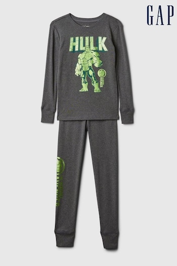 Gap Grey Marvel Organic Cotton Pyjama Set (4-13yrs) (K73637) | £25