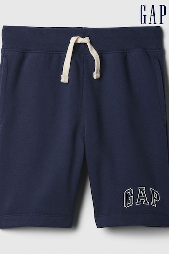 Gap Navy Pull On Logo Jogger rounded Shorts (4-13yrs) (K73644) | £12