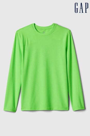 Gap Green Logo Long Sleeve Rash Vest (4-13yrs) (K73675) | £20
