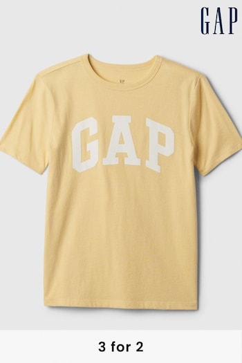 Gap Yellow Logo Short Sleeve Crew Neck T-Shirt (4-13yrs) (K73683) | £10