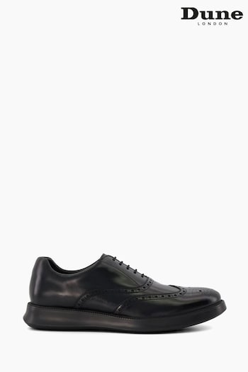 Dune London Black Bravest Premium Brogue Hybrid Shoes (K73734) | £120