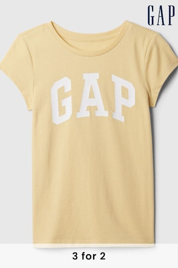 Gap Yellow Logo Short Sleeve Crew Neck T-Shirt (4-13yrs) (K73736) | £10