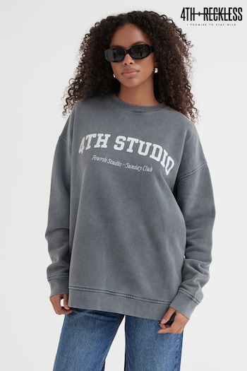 4th & Reckless Grey Beaux Fourth Studio Sweatshirt (K73758) | £39