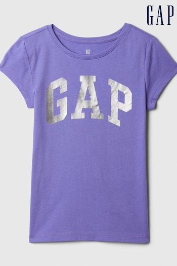 Gap Purple Logo Short Sleeve Crew Neck T-Shirt (4-13yrs) (K73799) | £10