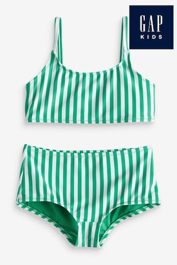 Gap Green & White Stripe Bikini (4-12yrs) (K73808) | £25