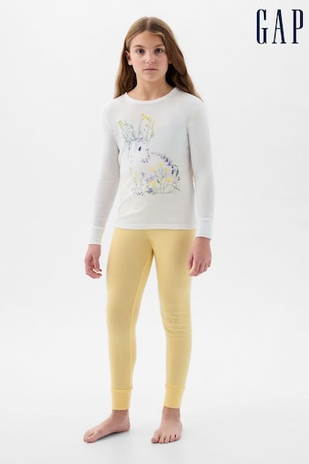Gap Yellow Organic Cotton Graphic Print Pyjama Set (4-13yrs) (K73810) | £20