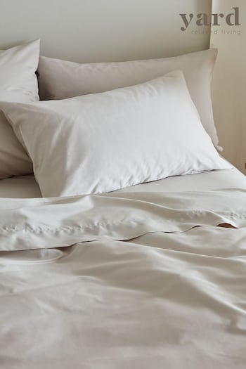 Bedfolk Set of 2 Natural Luxe Cotton King Pillowcases (K73831) | £45