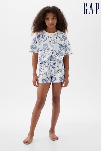 Gap Blue Pyjama Print Shorts Set (4-13yrs) (K73835) | £20