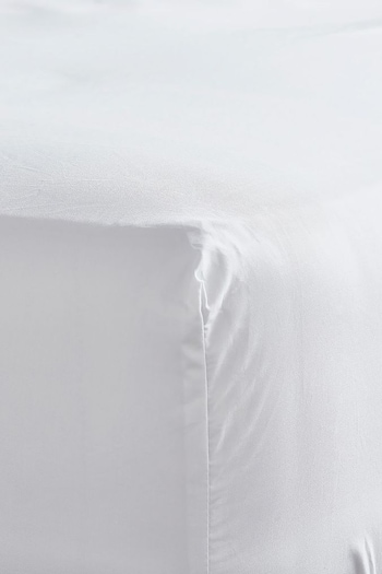 Bedfolk White Classic Cotton Fitted Sheet (K73882) | £20 - £35