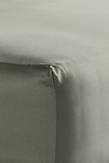 Bedfolk Green Luxe Cotton Fitted Sheet (K73890) | £50 - £80