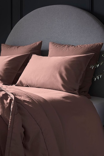 Bedfolk Set of 2 Orange Luxe Cotton Square Pillowcases (K73893) | £45
