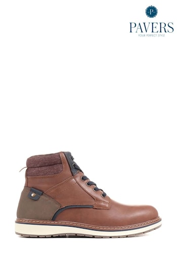 Pavers Wide Fit Lace-Up Boots (K73896) | £35