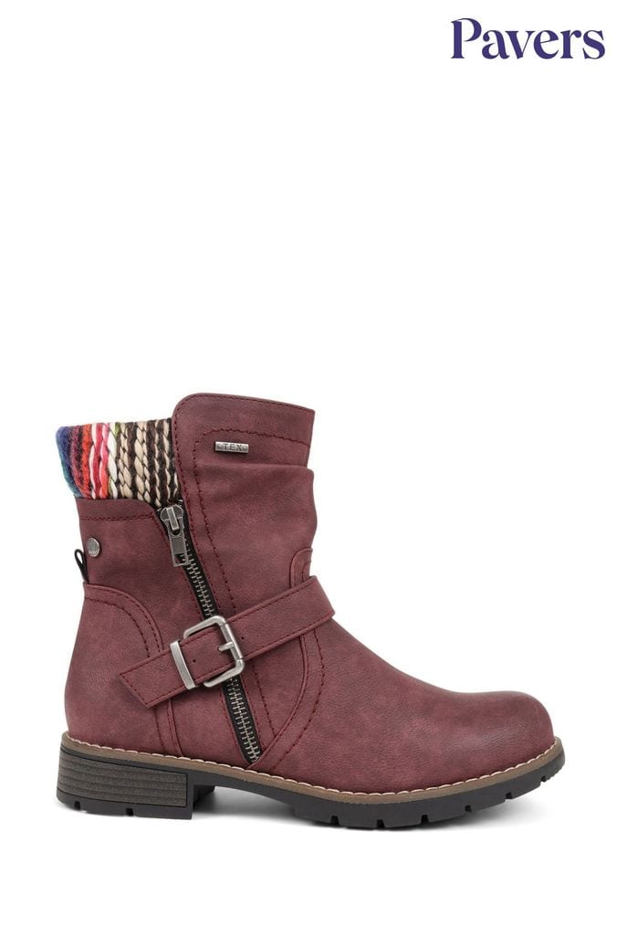 Buy Women s Pavers Red Ankle Boots Online Next UK