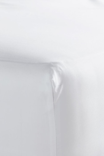 Bedfolk White Luxe Cotton Fitted Sheet (K73901) | £50 - £80