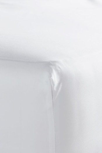 Bedfolk White Luxe Cotton Deep Fitted Sheet (K73925) | £55 - £85