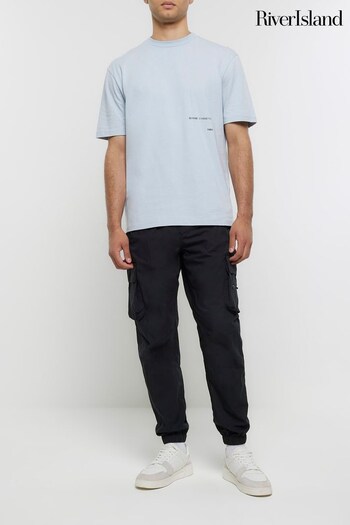 River Island Blue Regular Fit Pegasus T-Shirt (K73941) | £25