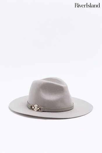 River Island Grey Wool Blend Fedora Hat (K74093) | £25