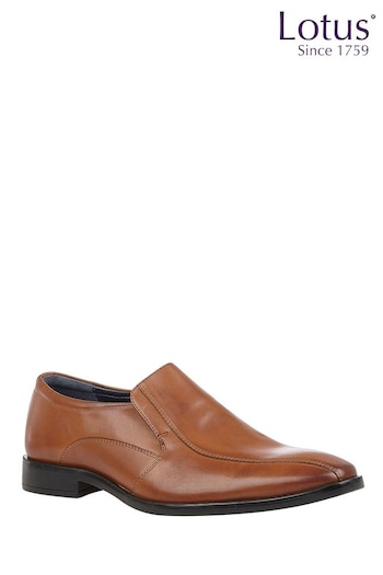Lotus Brown Leather Loafers (K74105) | £50