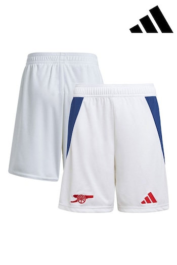 adidas White Kids Arsenal 24/25 Home shorts Scheels (K74249) | £30