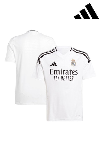 adidas White Real Madrid 24/25 Home Kids Jersey (K74309) | £55