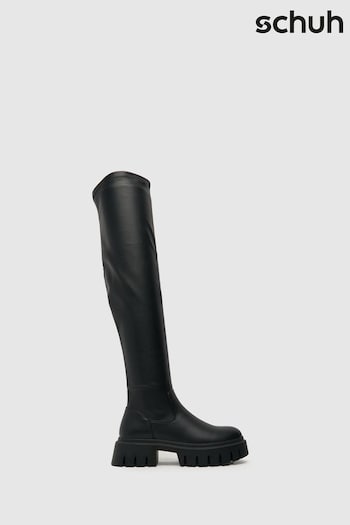 Schuh Danica Stretch Knee Black Running Boots (K74512) | £60