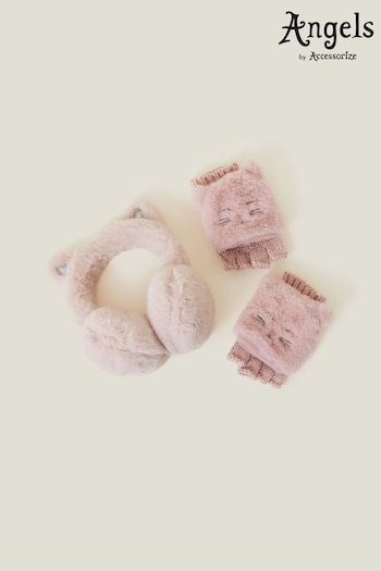 Angels By Accessorize Pink Stripe Knit Gloves (K74767) | £10