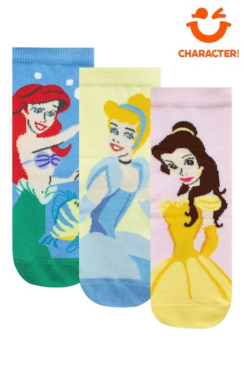 Character Yellow Disney Princess Socks 3 Pack (K74808) | £11