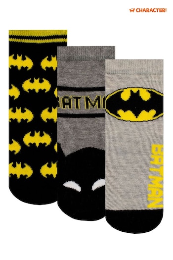 Character Grey Batman Socks 3 Pack (K74810) | £11