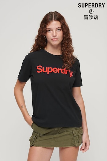 Superdry Black Core Neon Logo T-Shirt (K74811) | £27