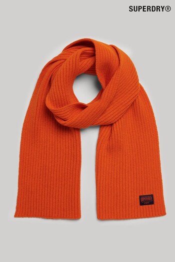 Superdry Orange Workwear Knit Scarf (K74838) | £30