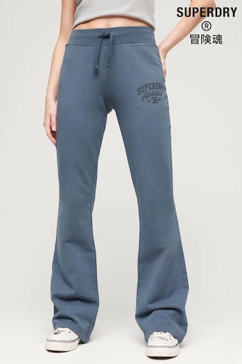 Superdry Blue Athletic Essential Jersey Flare Joggers (K74895) | £45