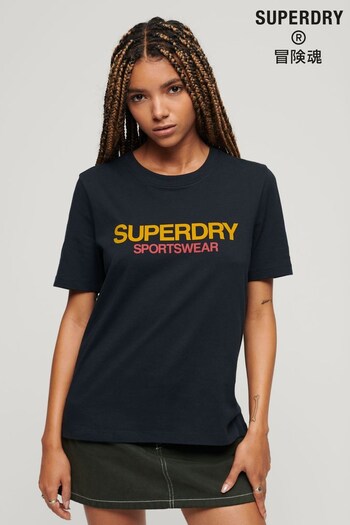 Superdry Blue Sportswear Logo Relaxed T-Shirt (K74908) | £27