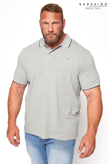BadRhino Big & Tall Light Grey Core Polo Shirt (K74912) | £19