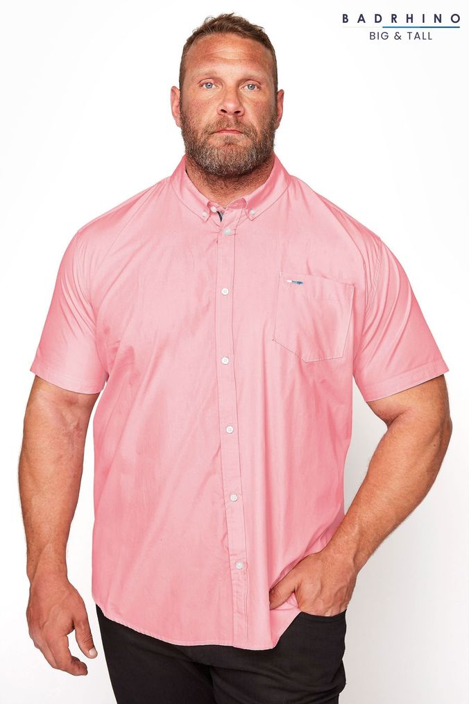 Mens pink short sleeve shirts cheap uk