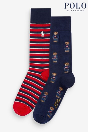 Polo Ralph Lauren Polo Bear Trouser Socks 2-Pack (K74930) | £25