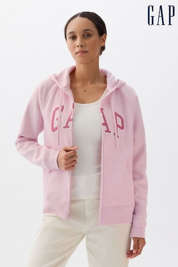 Gap Pink Logo Zip Up Hoodie (K75009) | £35